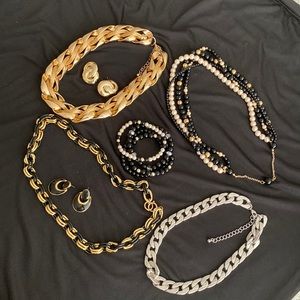 Vintage choker/necklace.   Bundle of 4 sets.